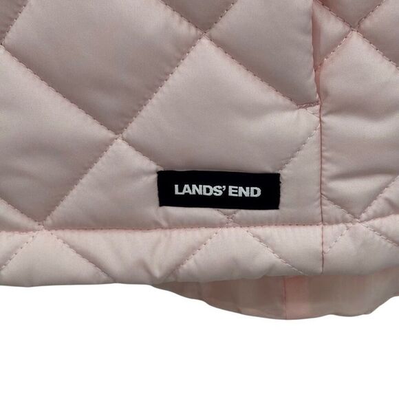 Land’s End Quilted Puffer Vest Light Pink  XL/18 - Picture 7 of 10